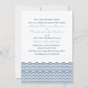 Invitación a la boda de las olas de Chevron Náutic