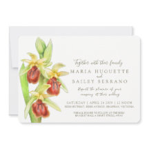 Invitación a la boda de las primeras orquídeas de 