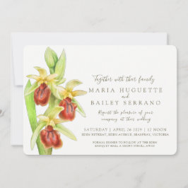 Invitación a la boda de las primeras orquídeas de 