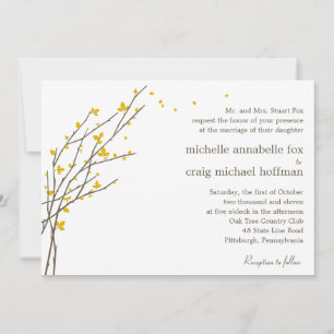 Invitación a la boda de las ramas en auge - Mostaz