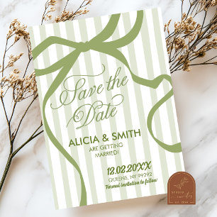 Invitación a la boda de las rayas quirky de Sage G