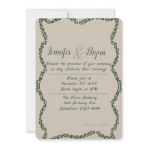 Invitación a la boda de las tierras de cultivo de