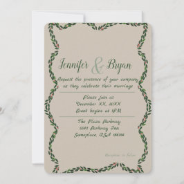 Invitación a la boda de las tierras de cultivo de 