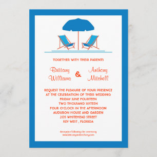 Invitación a la boda de las tumbonas
