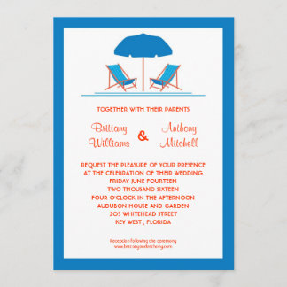 Invitación a la boda de las tumbonas