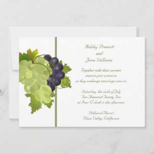 Invitación a la boda de las uvas de Napa