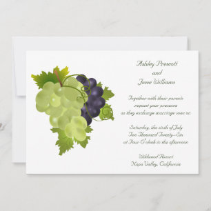 Invitación a la boda de las uvas de Napa