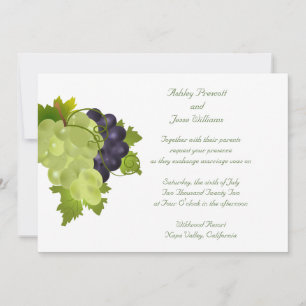 Invitación a la boda de las uvas de Napa