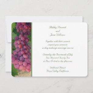Invitación a la boda de las uvas de Napa