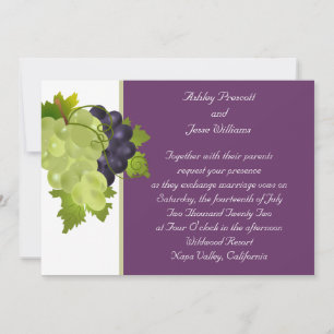 Invitación a la boda de las uvas de Napa