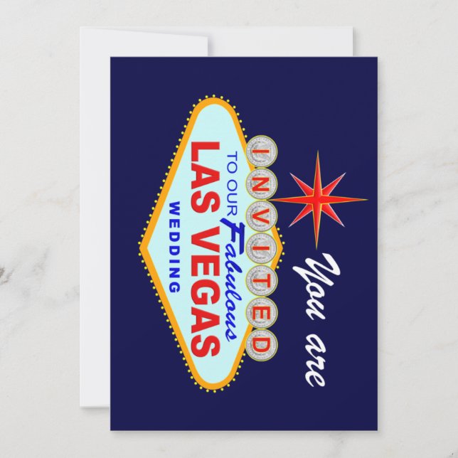 Invitación a la boda de Las Vegas (Anverso)