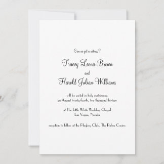 Invitación a la boda de Las Vegas