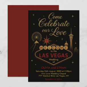 Invitación a la boda de Las Vegas