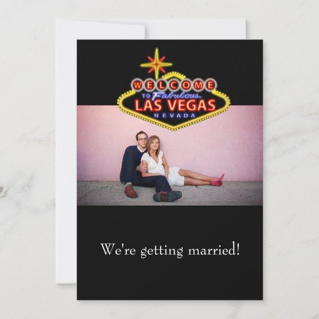 Invitación a la boda de Las Vegas (Anverso)