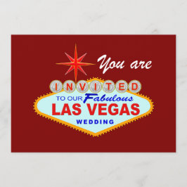 Invitación a la boda de Las Vegas BURGUNDY