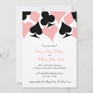 Invitación a la boda de Las Vegas con destino rosa