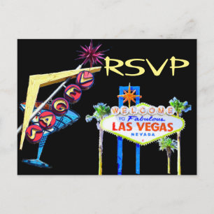 Invitación a la boda de Las Vegas RSVP