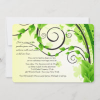 Invitación a la boda de las vides de escalada