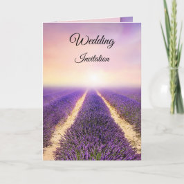 Invitación a la boda de lavanda en Europa