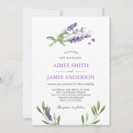 Invitación a la Boda de Lavanda Rústica Elegante F
