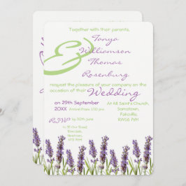 Invitación a la boda de Lavender