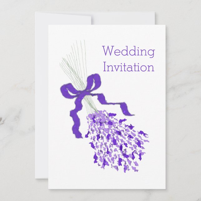 Invitación a la boda de Lavender (Anverso)