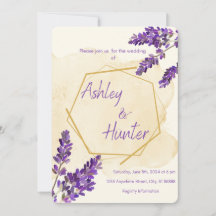 Invitación a la boda de Lavender