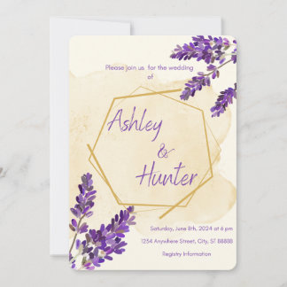 Invitación a la boda de Lavender