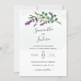 Invitación a la boda de Lavender Eucalyptus
