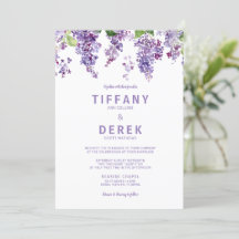 Invitación a la boda de Lavender Lilac