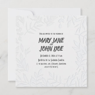 Invitación a la boda de Leavespress