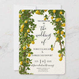 Invitación a la boda de Lemon Grove Romance