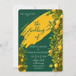 Invitación a la boda de Lemon Grove Romance