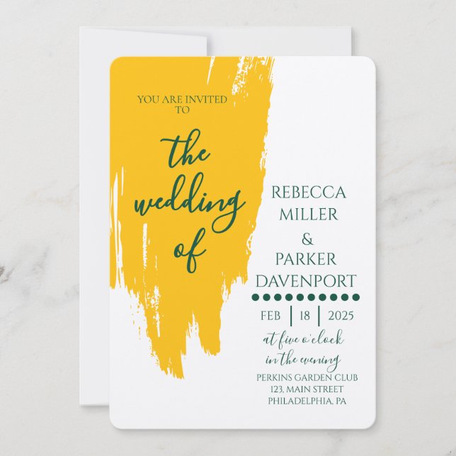 Invitación a la boda de Lemon Grove Romance (Anverso)