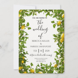 Invitación a la boda de Lemon Grove Romance