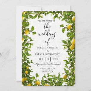 Invitación a la boda de Lemon Grove Romance