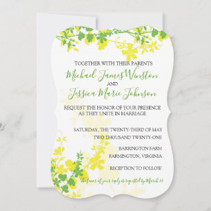 Invitación a la boda de Lemon Lime Vines