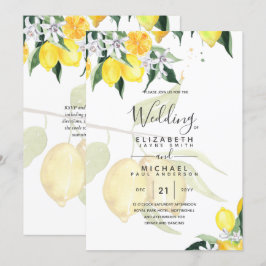 Invitación a la boda de Lemones Amarillos de Cítri