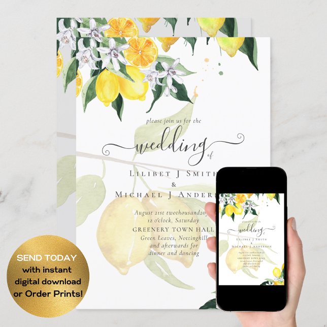 Invitación a la boda de Lemones Amarillos de Cítri (Subido por el creador)