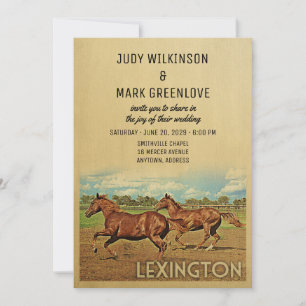 Invitación a la boda de Lexington Caballos Kentuck
