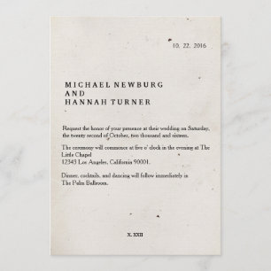 Invitación a la boda de libros antiguos