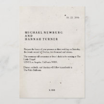 Invitación a la boda de libros de época