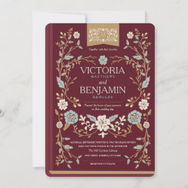 Invitación a la boda de libros de la Biblioteca de