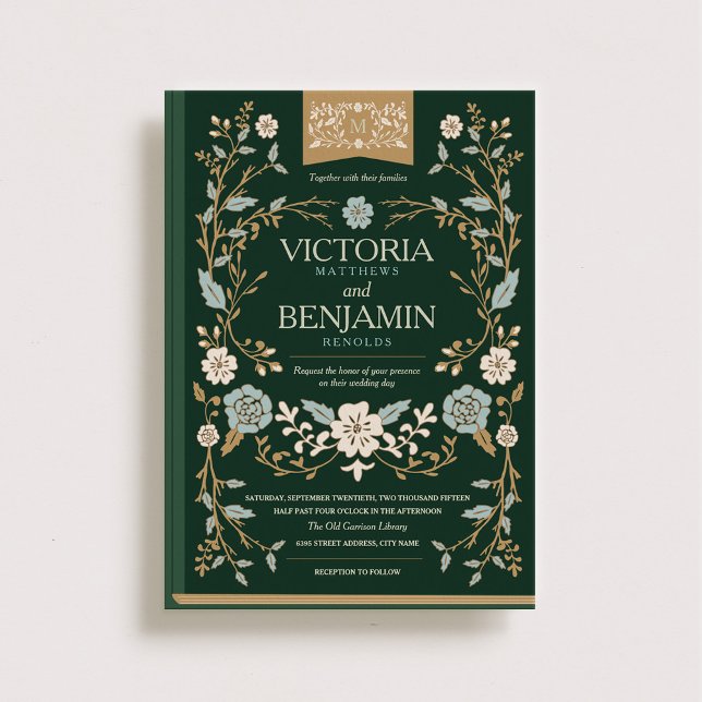 Invitación a la boda de libros de la Biblioteca de (Subido por el creador)