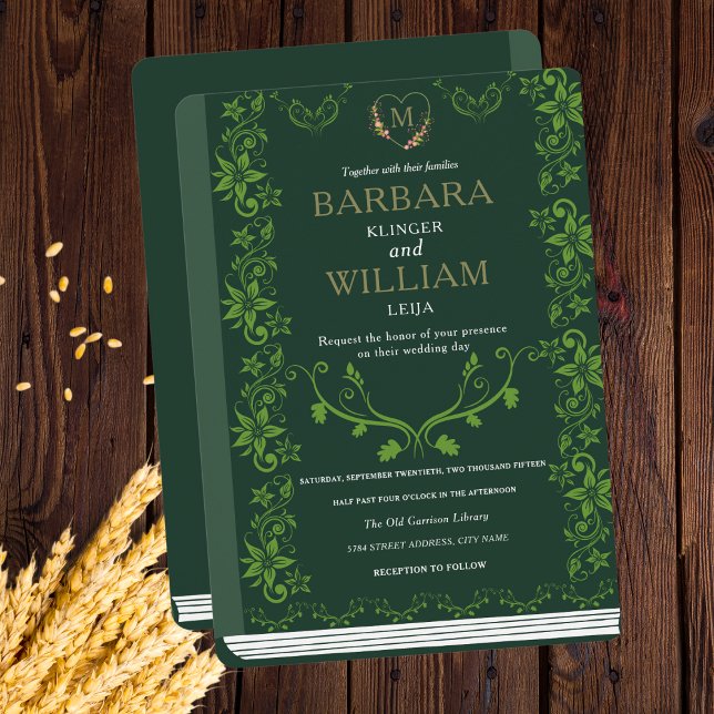 Invitación a la boda de libros de la Biblioteca de (Subido por el creador)