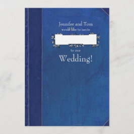 Invitación a la boda de libros y libros de la cole