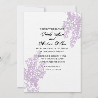 Invitación a la boda de Lilac