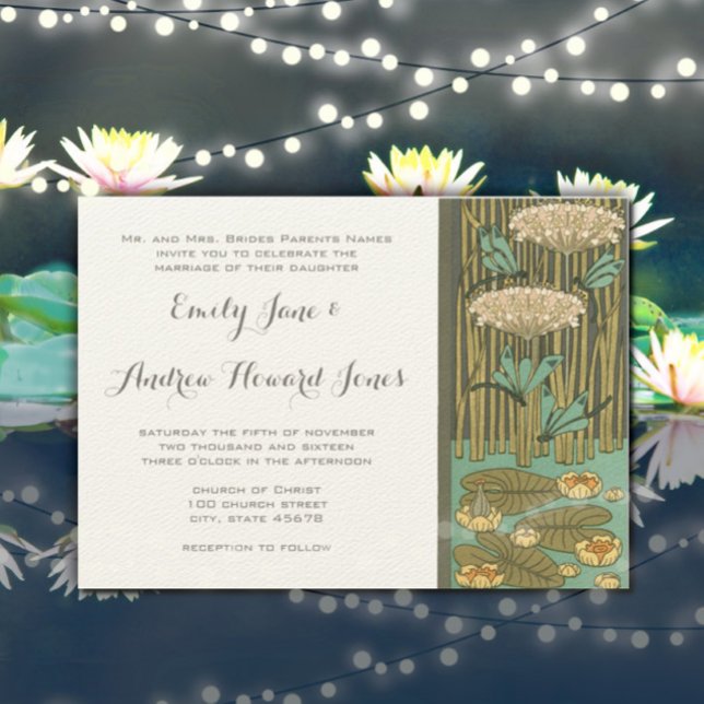Invitación a la boda de Lily Pad de Flora Dragónic (Subido por el creador)