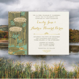 Invitación a la boda de Lily Pad de Flora Dragónic