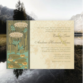Invitación a la boda de Lily Pad de Flora Dragónic